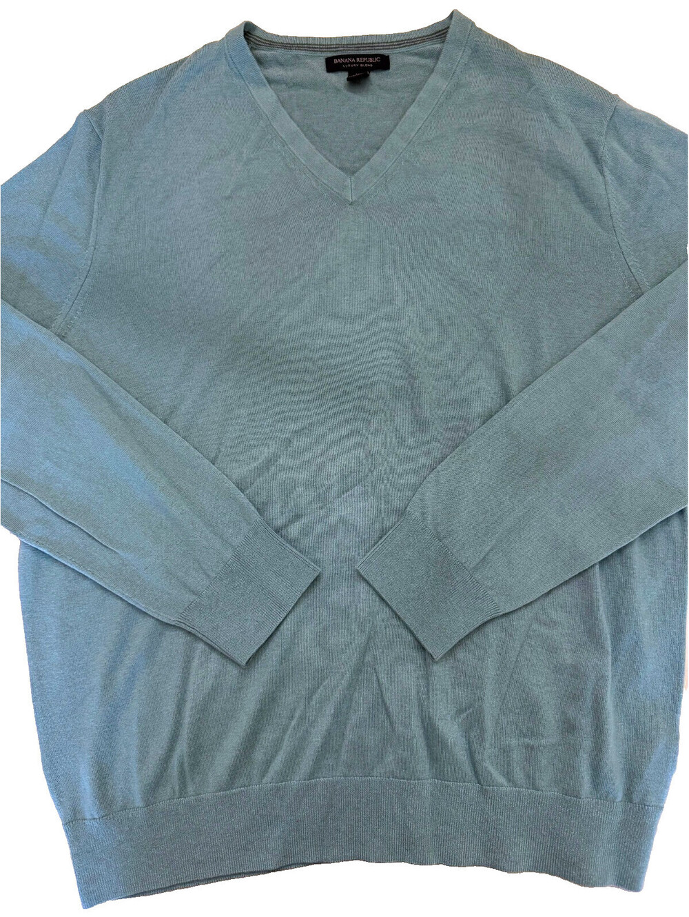 Banana Republic Men's V-Neck Luxury Blend Sweater XL Teal